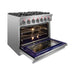 Forno Massimo 36-Inch Freestanding Gas Range in Stainless Steel (FFSGS6239-36)