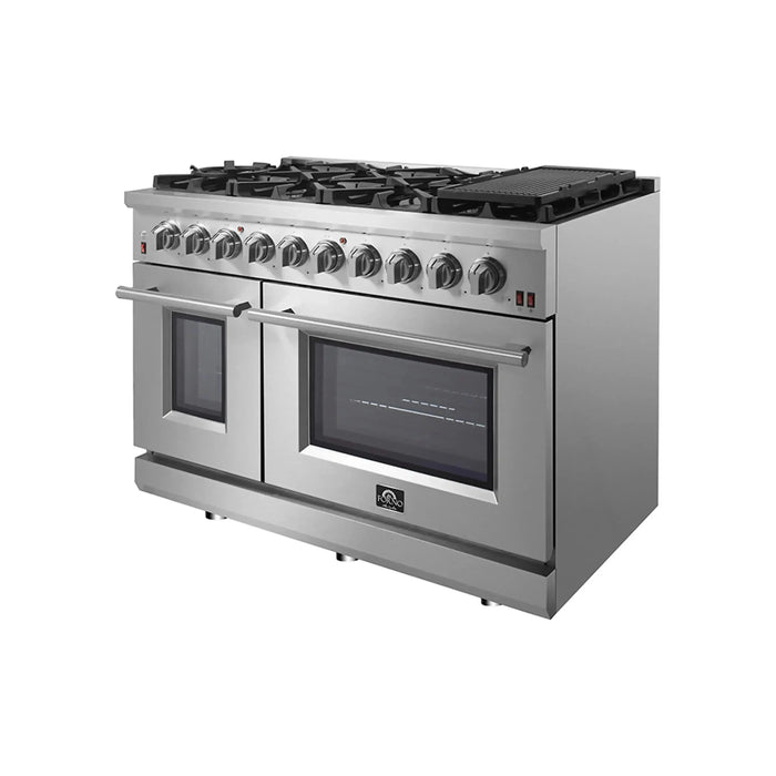 Forno Massimo 48-Inch Freestanding Gas Range in Stainless Steel (FFSGS6239-48)