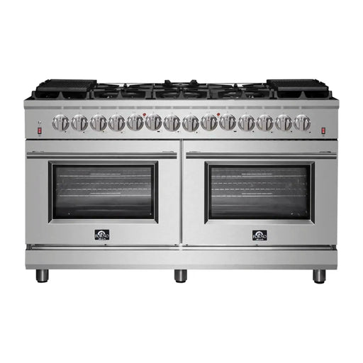 Forno Massimo 60-Inch Freestanding Dual Fuel Range in Stainless Steel (FFSGS6125-60)