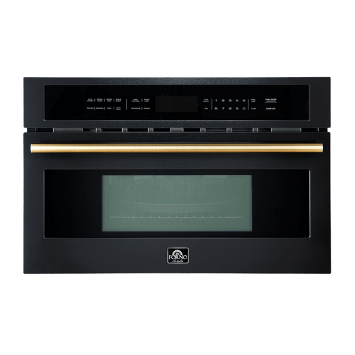 Forno Oliena Espresso 30 Inch 1.6 Cu. Ft. Built-In Microwave Convection Oven In Black FMWDR3093-30BLK