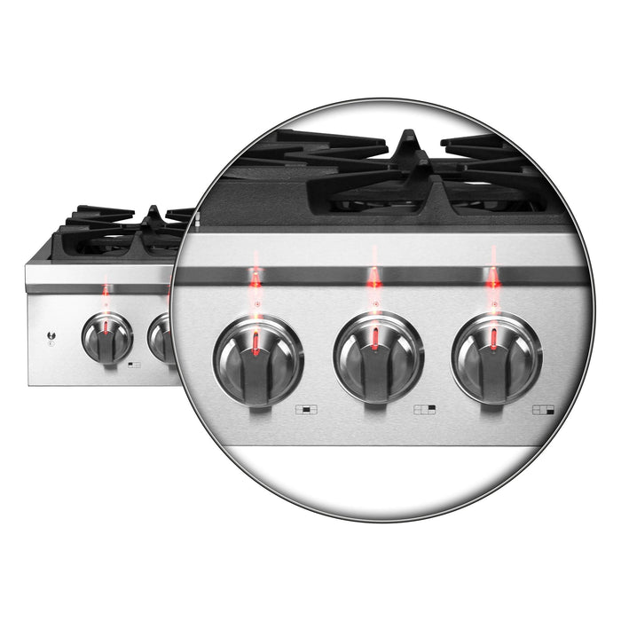 Forno Spezia 30-Inch Gas Rangetop, 5 Burners, Wok Ring and Grill/Griddle in Stainless Steel (FCTGS5751-30)