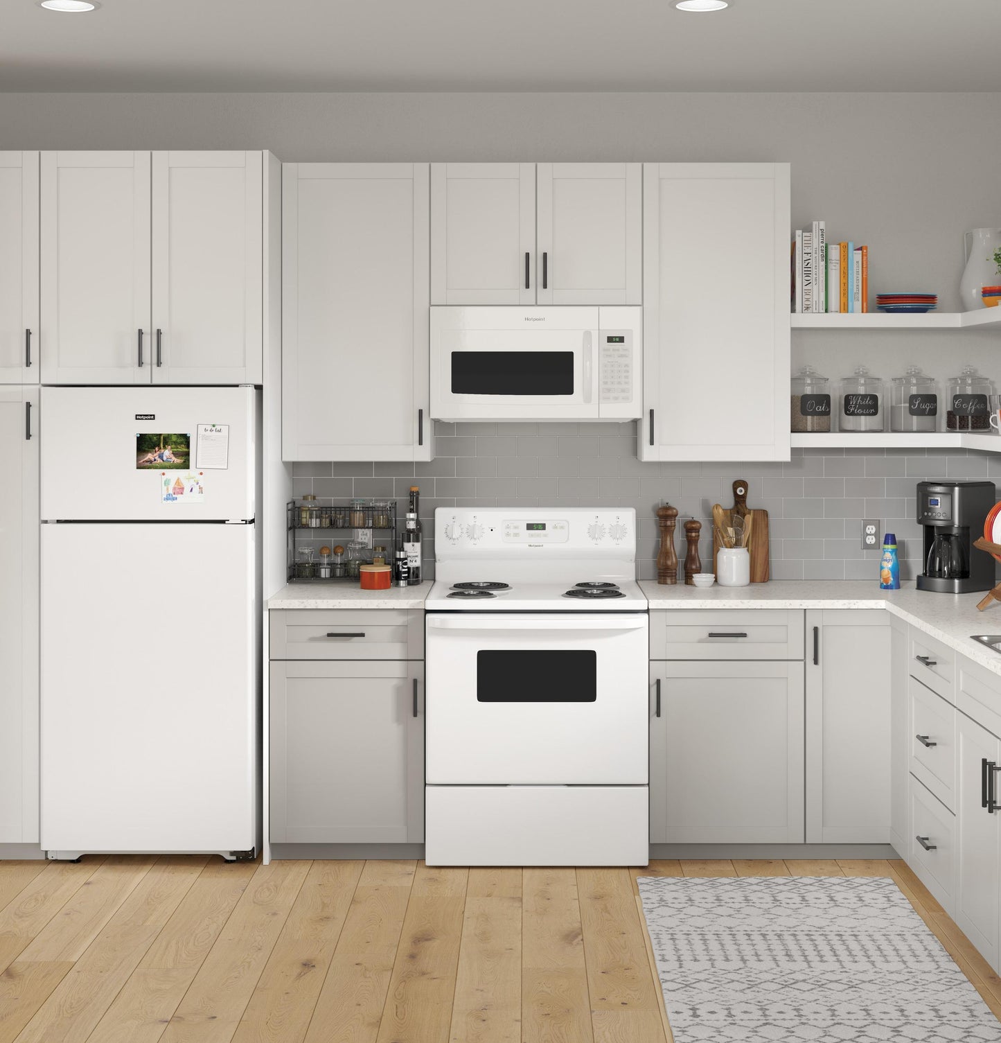 HOTPOINT RVM5160DHWW Hotpoint® 1.6 Cu. Ft. Over-the-Range Microwave Oven White