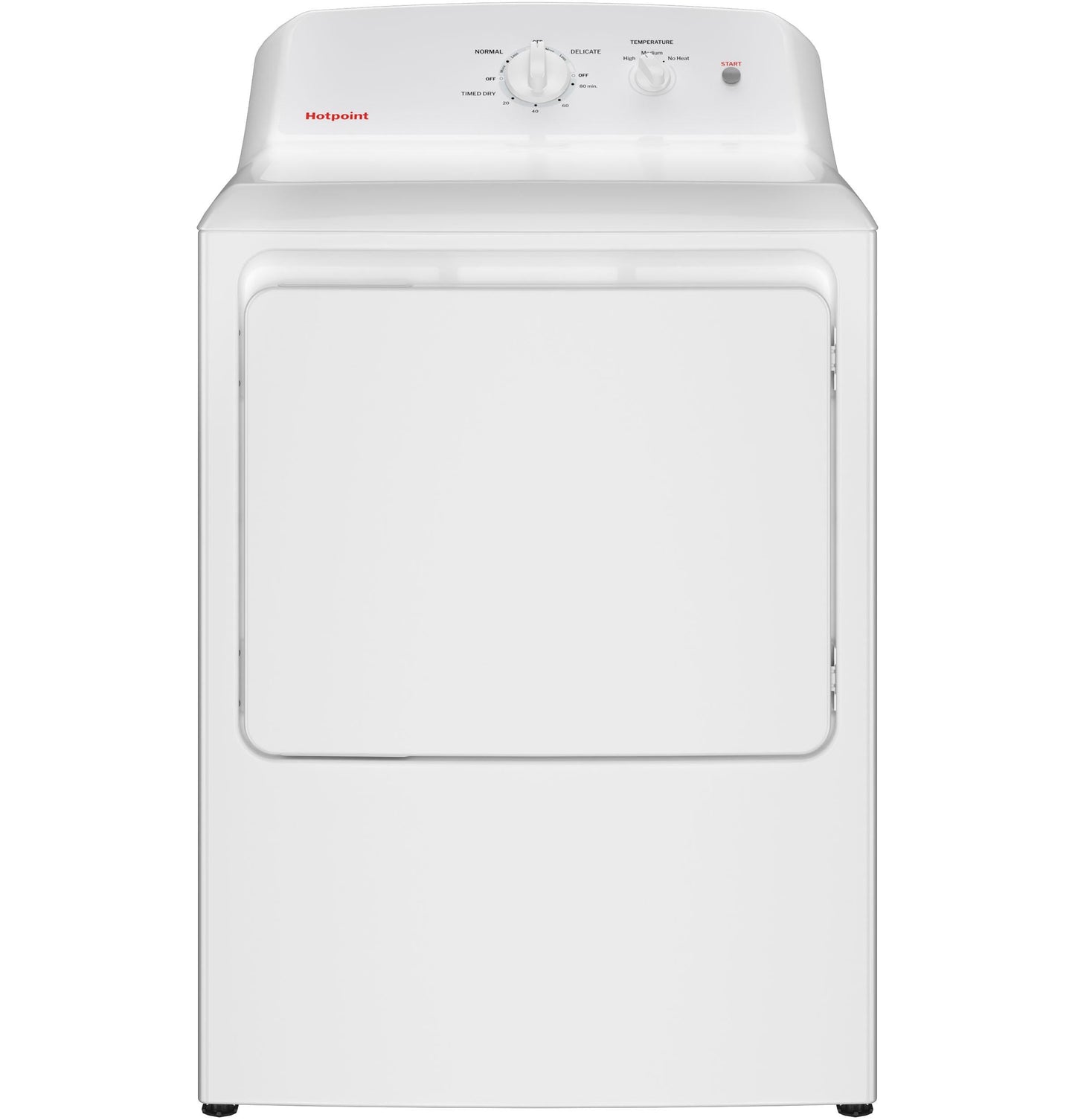 HOTPOINT Hotpoint 6.2 cu. ft. Capacity Electric Dryer with Up To 120 ft. Venting and Shallow Depth White - HTX26EASWWW