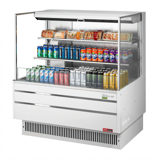 Turbo Air TOM-48L-UF-W(B)-3S-N Open-Air Coolers - TOM-48L-UF-W(B)-3S-N