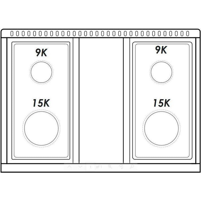 Hallman 30 In. Gas Range, Burgundy with Chrome Trim - Bold Series, HBRG30CMBG