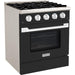 Hallman 30 In. Gas Range, Matte Graphite with Chrome Trim - Bold Series, HBRG30CMMG