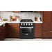 Hallman 30 In. Range with Gas Burners and Electric Oven, Matte Graphite with Chrome Trim - Bold Series, HBRDF30CMMG