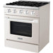 Hallman 30 In. Range with Gas Burners and Electric Oven, Stainless Steel with Chrome Trim - Bold Series, HBRDF30CMSS