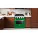 Hallman 30 In. Range with Propane Gas Burners and Electric Oven, Emerald Green with Chrome Trim - Bold Series, HBRDF30CMGN-LP