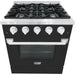 Hallman 30 In. Range with Propane Gas Burners and Electric Oven, Matte Graphite with Chrome Trim - Bold Series, HBRDF30CMMG-LP