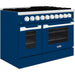 Hallman 48 In. Gas Range, Blue with Chrome Trim - Bold Series, HBRG48CMBU