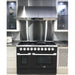 Hallman 48 In. Gas Range, Matte Graphite with Chrome Trim - Bold Series, HBRG48CMMG