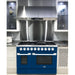 Hallman 48 In. Propane Gas Range, Blue with Chrome Trim - Bold Series, HBRG48CMBU-LP