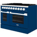 Hallman 48 In. Propane Gas Range, Blue with Chrome Trim - Bold Series, HBRG48CMBU-LP