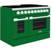 Hallman 48 In. Propane Gas Range, Emerald Green with Chrome Trim - Bold Series, HBRG48CMGN-LP