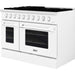 Hallman 48 In. Propane Gas Range, White with Chrome Trim - Bold Series, HBRG48CMWT-LP