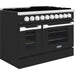 Hallman 48 In. Range with Propane Gas Burners and Electric Oven, Matte Graphite with Chrome Trim - Bold Series, HBRDF48CMMG-LP