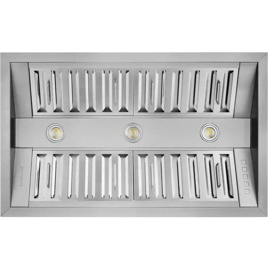 Hauslane 21 Deep 800 CFM Convertible Built-In Insert Range Hood in Stainless Steel -IN-R300SS-34