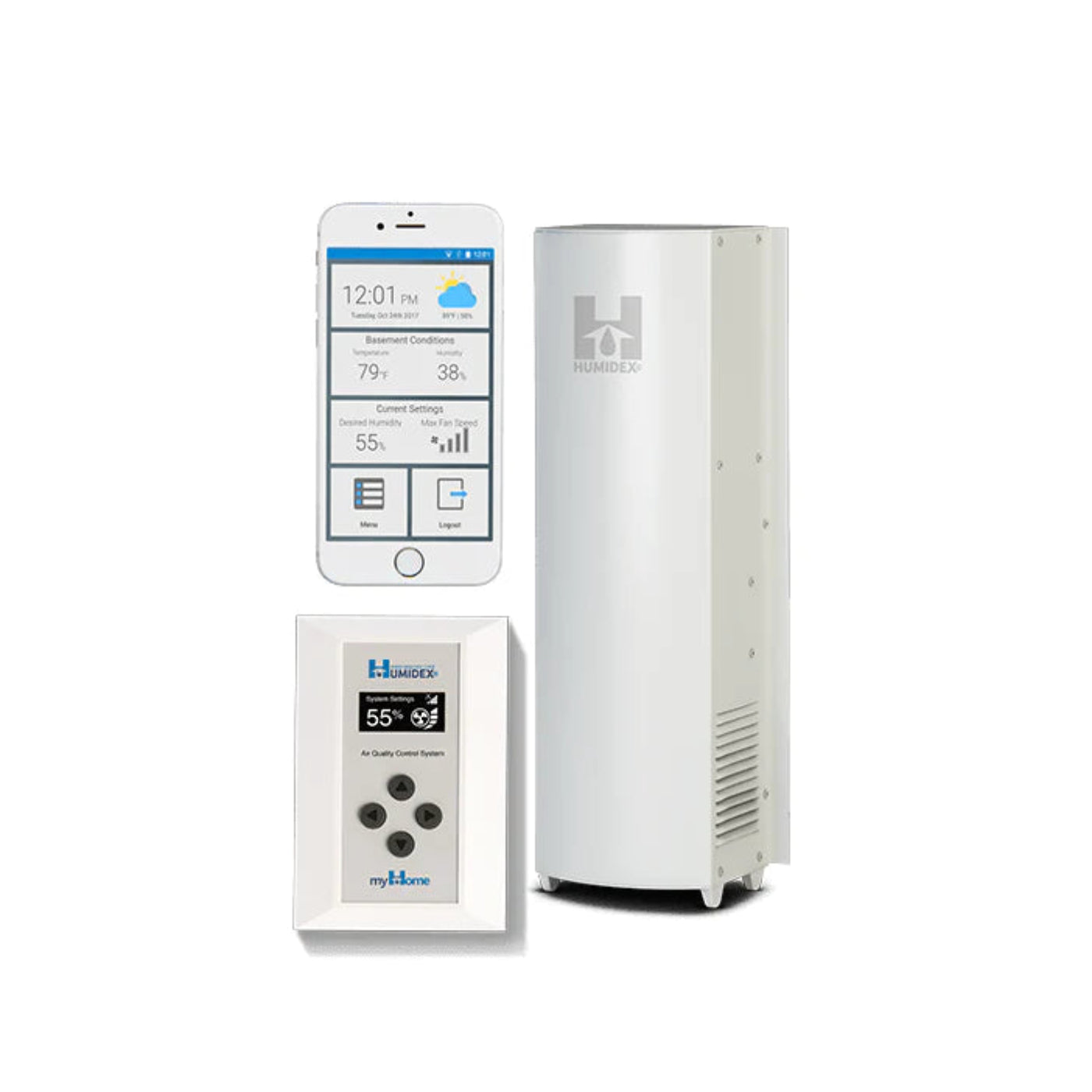 Humidex Automated Ventilation System with Wireless and Mobile App + Remote Control (HCS-AmHRc-Hdex) - HCS-AmHRc-Hdex