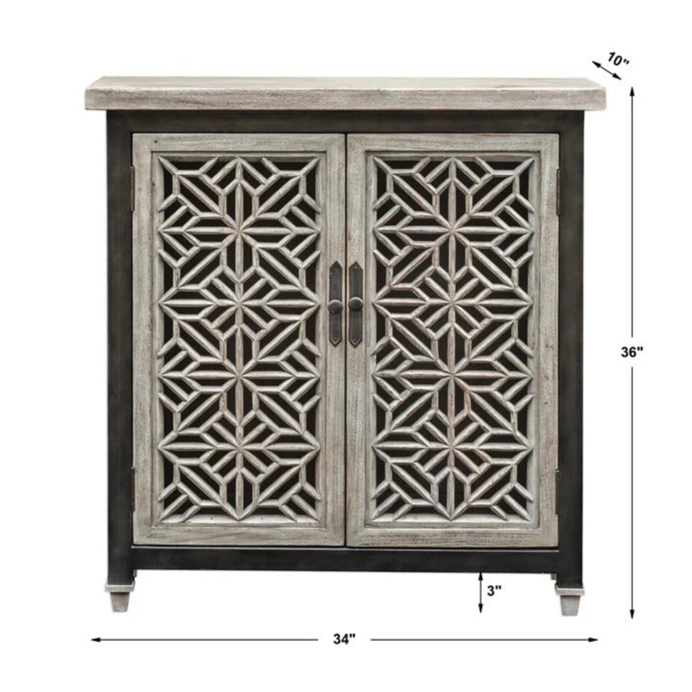 Uttermost Branwen Aged White Accent Cabinet 25772 - 25772