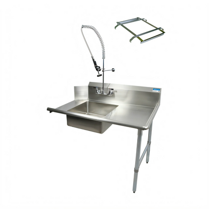 BK Resources BKSDT-60-R-P2-G Compartment Sinks - BKSDT-60-R-P2-G