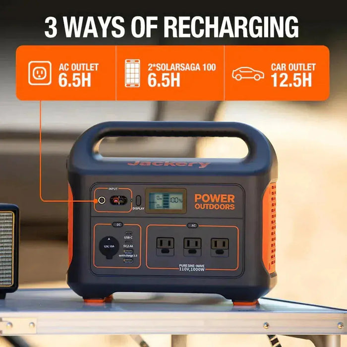 Jackery Solar Generator 880 | Explorer 880 + 2 x SolarSaga 100W Portable Solar Kit