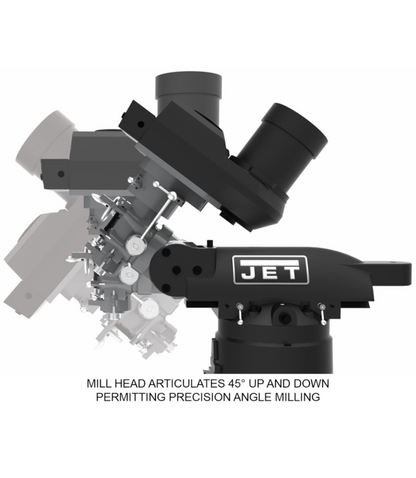 JET Elite EVS-949 Mill with 3-Axis ACU-RITE 303 (Knee) DRO and X-Axis JET Powerfeed - JT9-894345