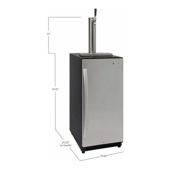 Kegco 15" Wide Built-in with Stainless Steel Door Kegerator VSK-15SSRN