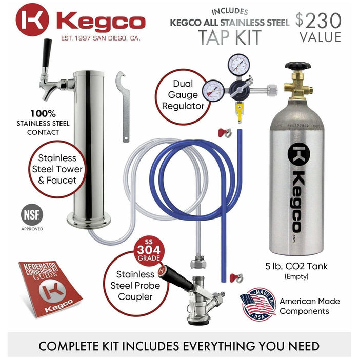 Kegco 15" Wide Built-in with Stainless Steel Door Kegerator VSK-15SSRN