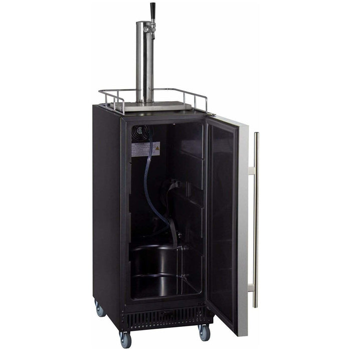 Kegco 15" Wide Commercial with Stainless Steel Door Kegerator SLK15BSR