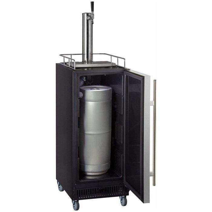 Kegco 15" Wide Commercial with Stainless Steel Door Kegerator SLK15BSR