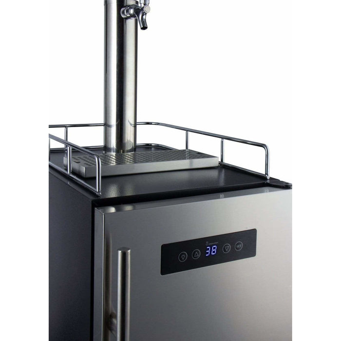 Kegco 15" Wide Commercial with Stainless Steel Door Kegerator SLK15BSR