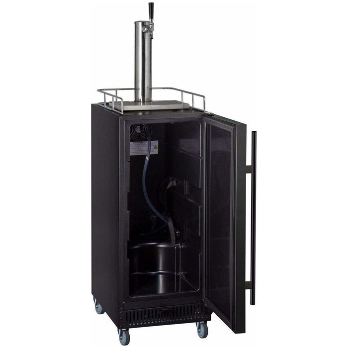 Kegco 15" Wide Kombucha Single Tap Black Kegerator KOM15BBR