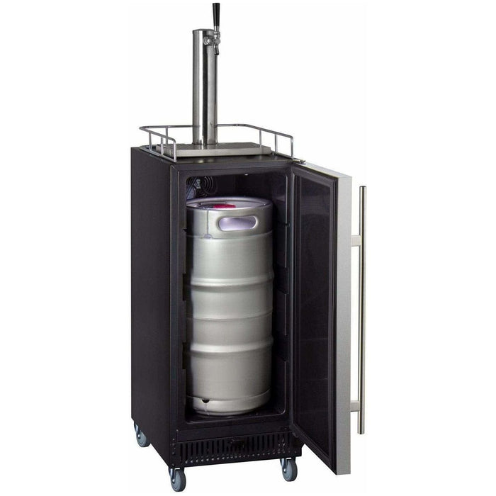 Kegco 15" Wide Kombucha Single Tap Stainless Steel Kegerator KOM15BSR