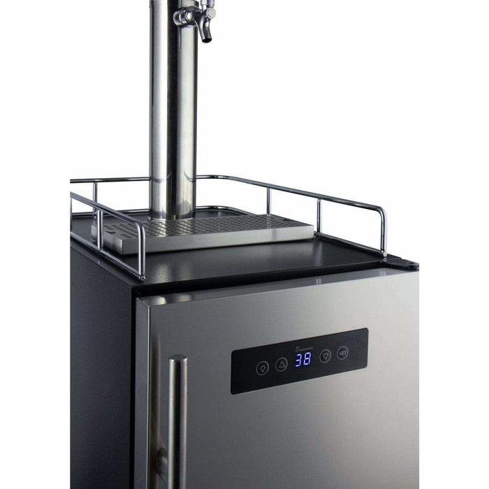 Kegco 15" Wide Kombucha Single Tap Stainless Steel Kegerator KOM15BSR