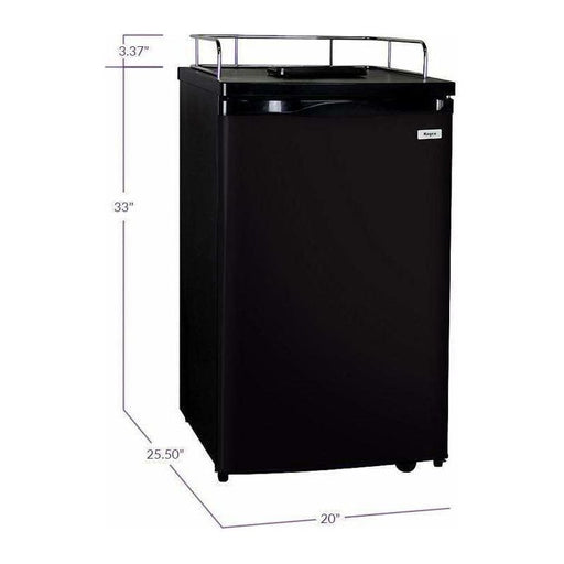 Kegco 20" Wide Black Kegerator - Cabinet Only Kegerator MDK-199B-01