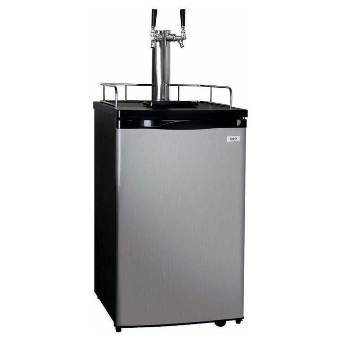 Kegco 20" Wide Dual Tap Stainless Home Brew Kegerator HBK199S-2