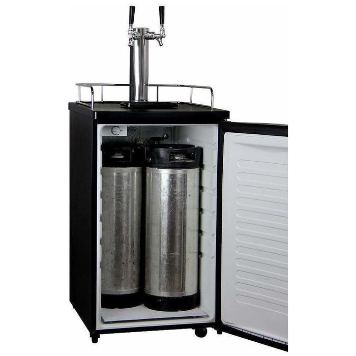 Kegco 20" Wide Dual Tap Stainless Steel Kegerator K199SS-2