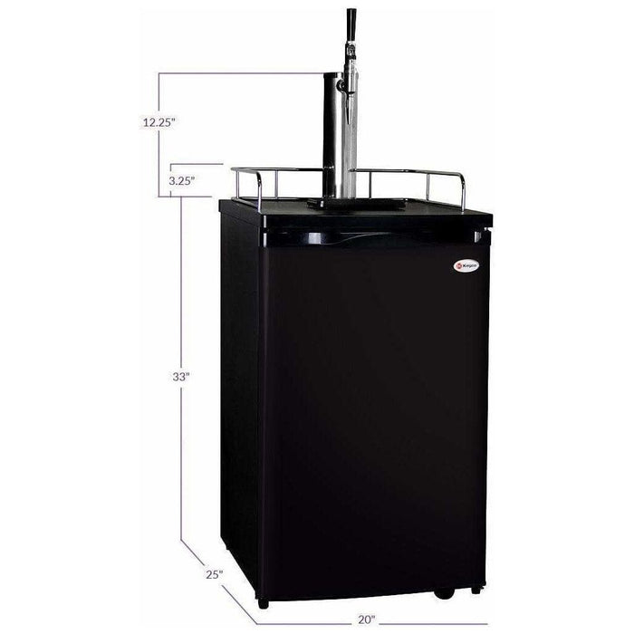 Kegco 20" Wide Guinness® Black Single Tap Kegerator K199B-G