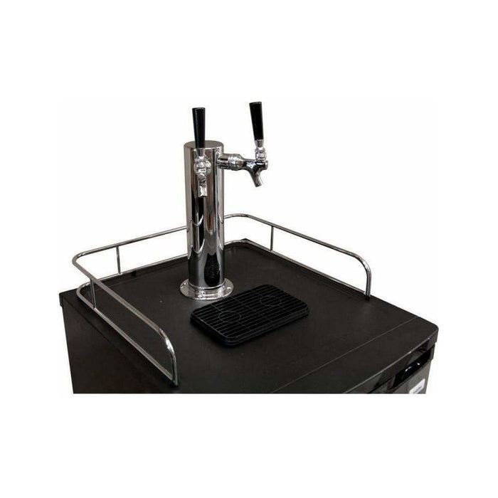 Kegco 20" Wide Kombucha Dual Tap Black Kegerator KOM19B-2