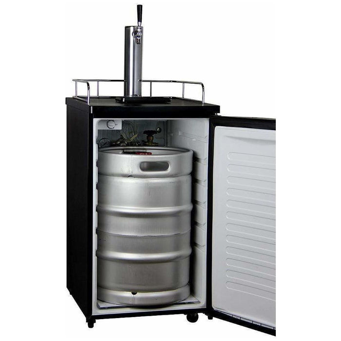 Kegco 20" Wide Single Tap Black Kegerator K199B-1