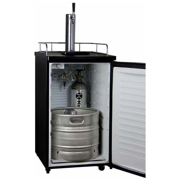 Kegco 20" Wide Single Tap Black Kegerator K199B-1