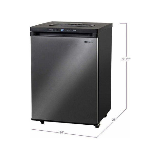 Kegco 24" Wide Black Stainless Steel Digital Kegerator - Cabinet Only Kegerator MDK-309X-01