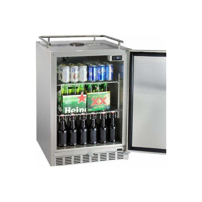 Kegco 24" Wide Cold Brew Coffee Dual Tap All Stainless Steel Outdoor Built-In Right Hinge Kegerator ICHK38SSU-2