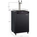 Kegco 24" Wide Cold Brew Coffee Dual Tap Black Kegerator ICZ163B-2