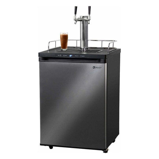 Kegco 24" Wide Cold Brew Coffee Dual Tap Black Stainless Steel Kegerator ICK30X-2