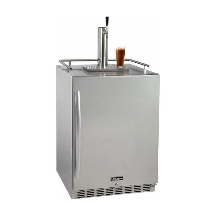 Kegco 24" Wide Cold Brew Coffee Single Tap All Stainless Steel Outdoor Built-In Right Hinge Kegerator ICHK38SSU-1