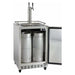 Kegco 24" Wide Dual Tap All Stainless Steel Outdoor Right Hinge with Kit Kegerator HK38SSC-2