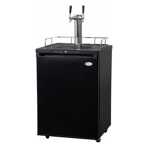 Kegco 24" Wide Dual Tap Black Digital Kegerator K309B-2