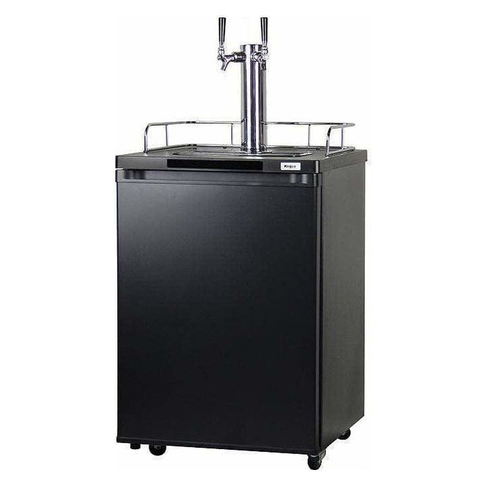 Kegco 24" Wide Dual Tap Black Kegerator K209B-2